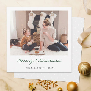 Einfache Weihnachtskarte für moderne Fotos Feiertagskarte
