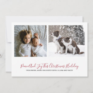 Einfache Weihnachtskarte mit 2 Fotos