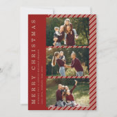 Einfache Weihnachtskarte mit Fotos Einladung (Vorderseite)