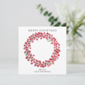 Einfache Weihnachtskarte mit individueller Wasserf Feiertagskarte (Stehend Vorderseite)