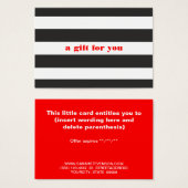 Einfache Weihnachtskarte mit schwarzem und weißem (Vorne & Hinten)