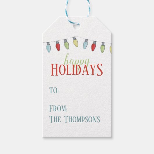 Einfache Weihnachtslieder Minimalistisch von Geschenkanhänger (Vorderseite)