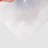 Einfache Weihnachtsmannschaft im Schneewald Seidenpapier (Ausschnitt)