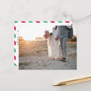 Einfache Weihnachtspostkarte Feiertagspostkarte