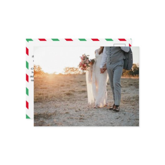 Einfache Weihnachtspostkarte Feiertagspostkarte (Vorderseite/Rückseite Beispiel)