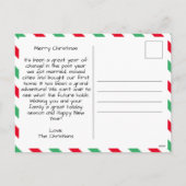 Einfache Weihnachtspostkarte Feiertagspostkarte (Rückseite)