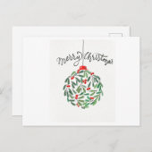 Einfache Weihnachtspostkarten Postkarte (Vorne/Hinten)