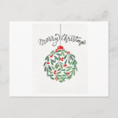 Einfache Weihnachtspostkarten Postkarte (Vorderseite)