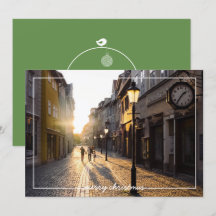 Einfache Weihnachtsrahmen-Overlay-Fotokarte