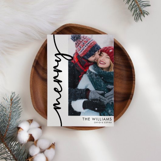 Einfache Weihnachtsschrift Moderne Weihnachtskarte Feiertagskarte