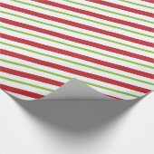 Einfache Weihnachtsstreifen Geschenkpapier (Ecke)