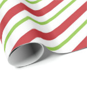 Einfache Weihnachtsstreifen Geschenkpapier (Rolleneckpunkt)