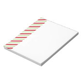 Einfache Weihnachtsstreifen Notizblock (Rotiert)