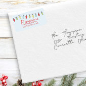 Einfache Weihnachtszeichenbeleuchtung Adressaufkleber