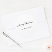 einfache Weihnachtszeiten hinzufügen Runder Aufkleber (Umschlag)
