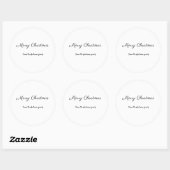 einfache Weihnachtszeiten hinzufügen Runder Aufkleber (Blatt)