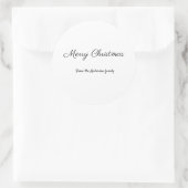 einfache Weihnachtszeiten hinzufügen Runder Aufkleber (Tasche)