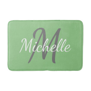 Einfache Weise: Fett Typografie und Name Monogramm Badematte