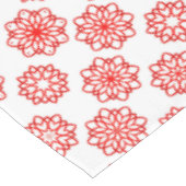 Einfache Weiß & Rot Winter Floral Weihnachten Tischdecke (Schrägansicht)