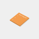 Einfache Weiß- und OrangenDankbarkeit Post-it Klebezettel (angewinkelt)