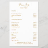 Einfache Weiße Beige Flyer (Vorne)