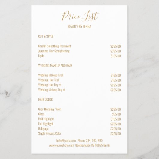 Einfache Weiße Beige Flyer (Vorne)