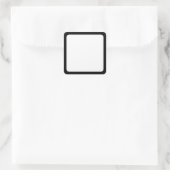 Einfache weiße Blende mit schwarzer Grenze Quadratischer Aufkleber (Tasche)