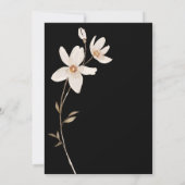 Einfache weiße Blume auf Christlicher Hochzeit Einladung (Rückseite)