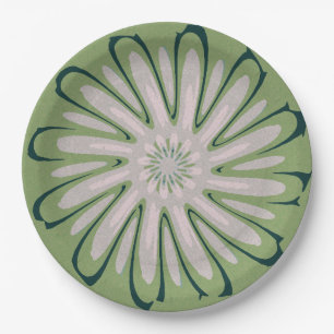Einfache weiße Blume Napkins Pappteller