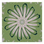 Einfache weiße Blume Poster (Vorderseite)