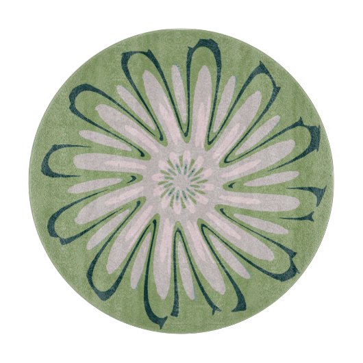 Einfache weiße Blume Schneidebrett (Vorderseite)