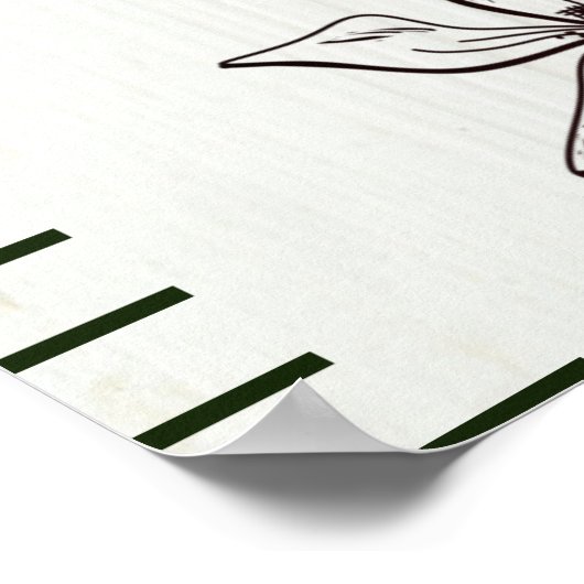 Einfache, weiße Blüte jenseits der Messung des Wac Poster (Ecke)