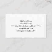 Einfache weiße Daisy Botanical Gray Visitenkarte (Rückseite)