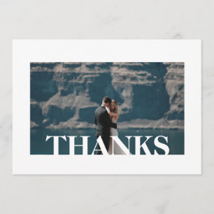 EINFACHE WEISSE DANK IHNEN FOTO MESSAGE CARD DANKESKARTE