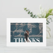 EINFACHE WEISSE DANK IHNEN FOTO MESSAGE CARD DANKESKARTE (Stehend Vorderseite)