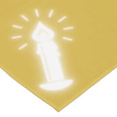 Einfache weiße Dekoration Weihnachten auf Gold | Tischdecke (Schrägansicht)