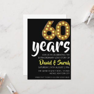 einfache weiße Einladungen zum 60. Hochzeitstag