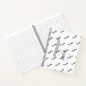 Einfache weiße Farbe - Anfangsname Mit Monogramm Notizblock (Innenseite)