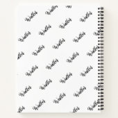 Einfache weiße Farbe - Anfangsname Mit Monogramm Notizblock (Rückseite)