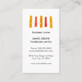 Einfache weiße Farbtupfer Handyman Service Visitenkarte (Vorderseite)