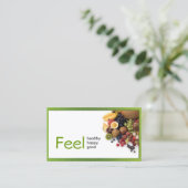 Einfache weiße, gesunde Lebensdauer Gelbe grüne Le Visitenkarte (Stehend Vorderseite)