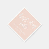 Einfache weiße Handschrift Bester Tag für Tag Serviette (Ecke)