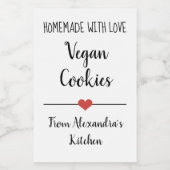 Einfache weiße hausgemachte Kekse Lebensmitteletikett (Einzelnes Label)