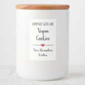 Einfache weiße hausgemachte Kekse Lebensmitteletikett (Vorderseite)