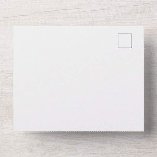 einfache weiße Hochzeit in einer Einladung (Vorderseite)