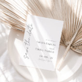 Einfache weiße Hochzeit Save The Date