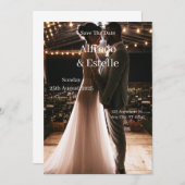 Einfache weiße Hochzeitsgeschichte Einladung (Vorne/Hinten)