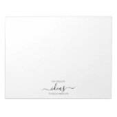 Einfache weiße Ideen für den Papierblock Notizblock (Vorderseite)