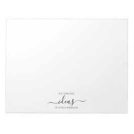 Einfache weiße Ideen für den Papierblock Notizblock