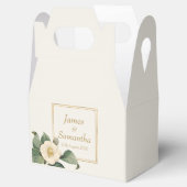 Einfache, weiße Illustration | Hochzeit Geschenkschachtel (Geöffnet)